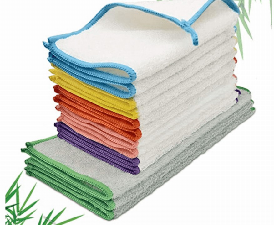 Organic Bamboo Fiber Cotton Kitchen Cleaning Cloths