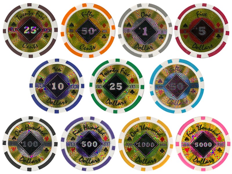 Black Diamond Poker Chip Sample Pack - 11 chips