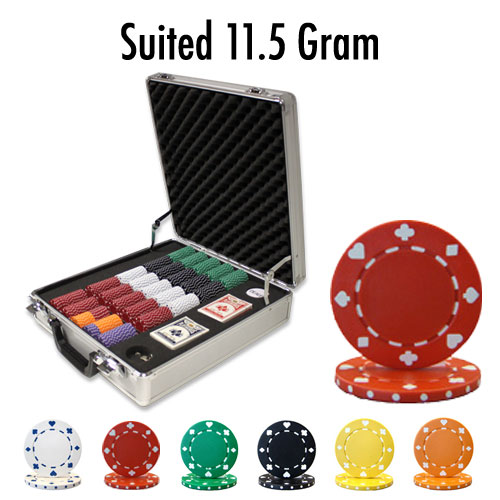 500 Count - Pre-Packaged - Poker Chip Set - Suited 11.5 G - Claysmith