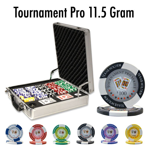 500 Count - Pre-Packaged - Poker Chip Set - Tournament Pro 11.5G - Claysmith