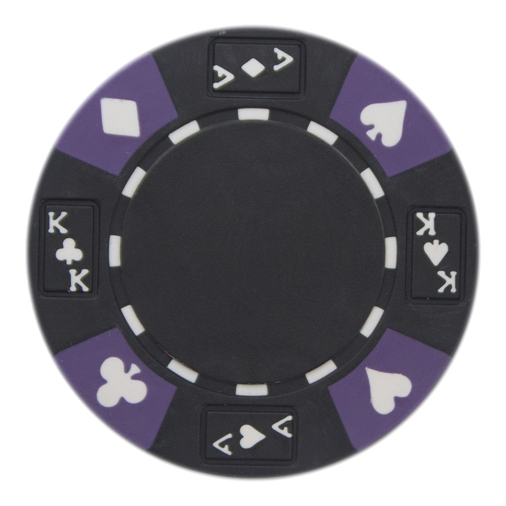 Roll of 25 - Black - Ace King Suited 14 Gram Poker Chips