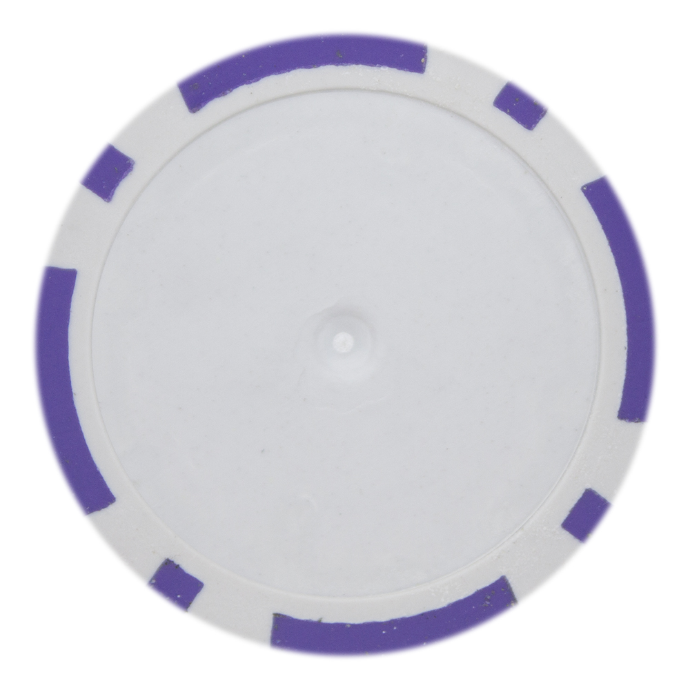 Roll of 25 - Purple Blank Poker Chips - 14 Gram
