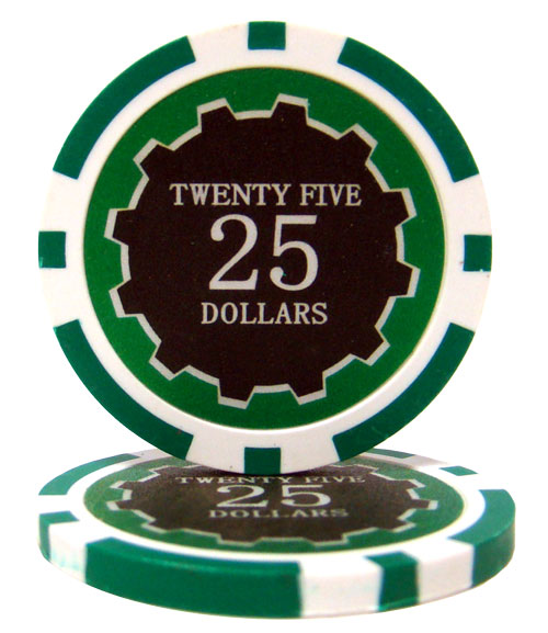 Roll of 25 - Eclipse 14 Gram Poker Chips - $25