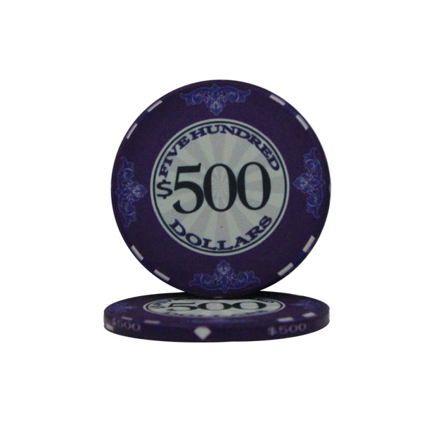 Roll of 25 - $500 Scroll 10 Gram Ceramic Poker Chip
