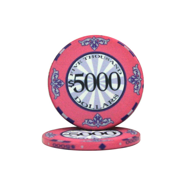 Roll of 25 - $5000 Scroll 10 Gram Ceramic Poker Chip