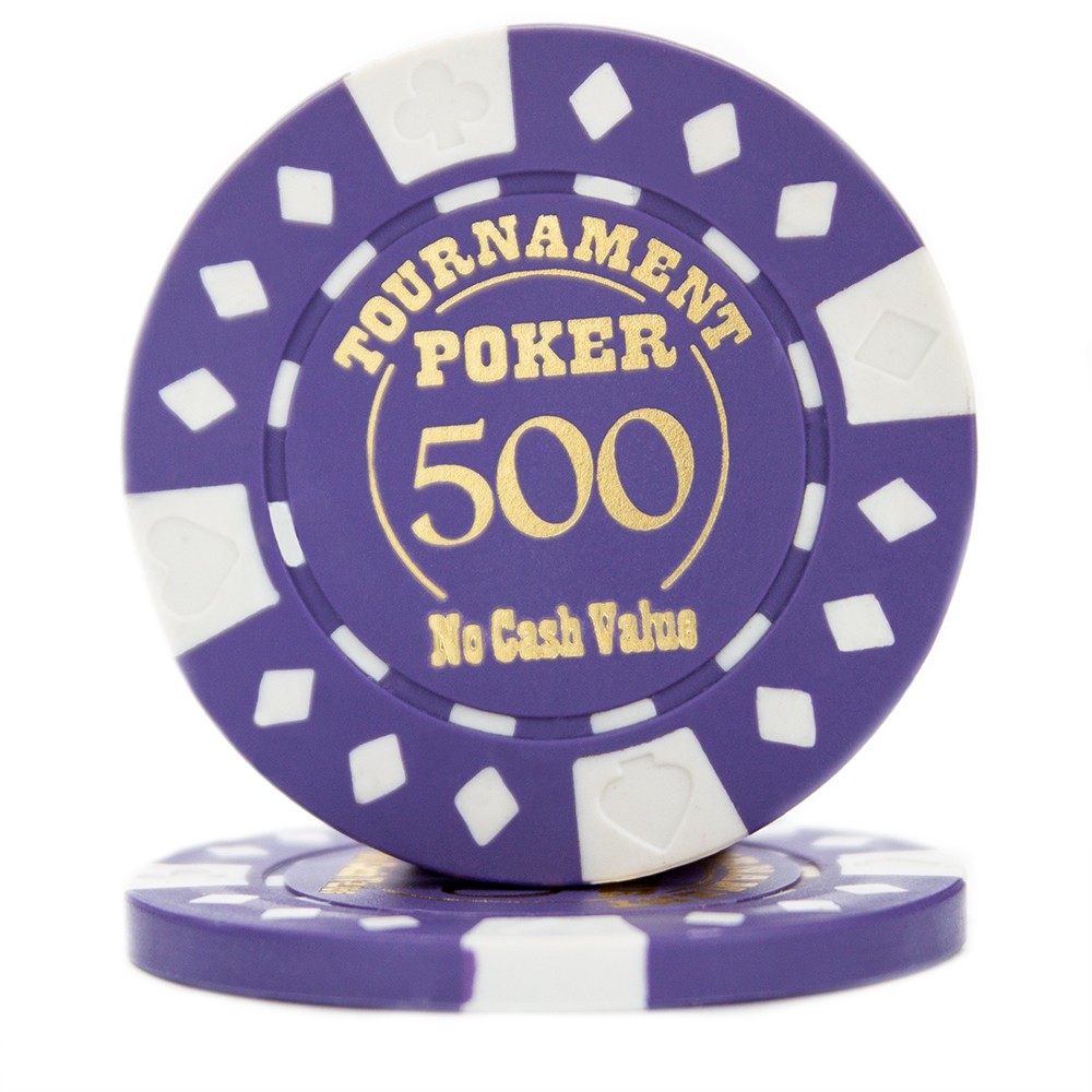 Roll of 25 - Purple - Tournament Hot Stamp Poker Chips 12.5g