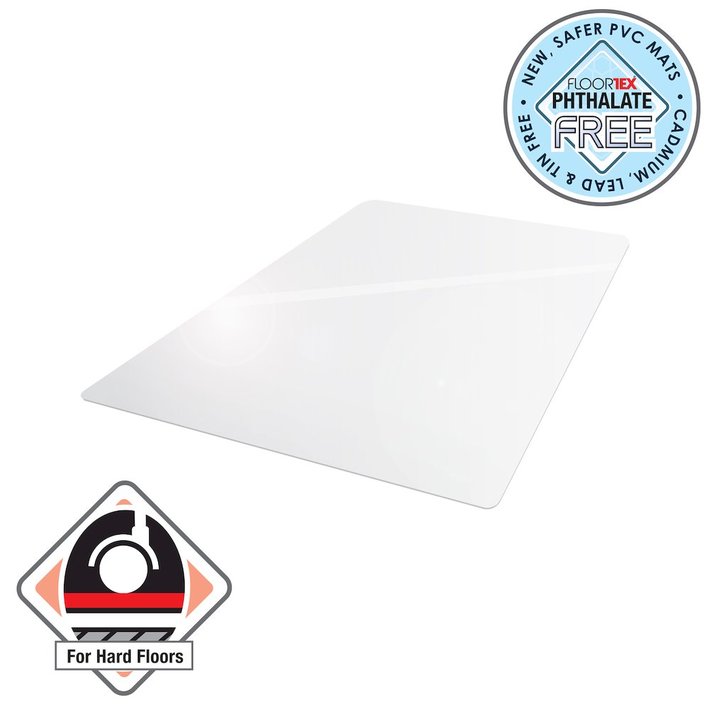 Advantagemat Vinyl Rectangular Chair Mat for Hard Floor - 50" x 73"