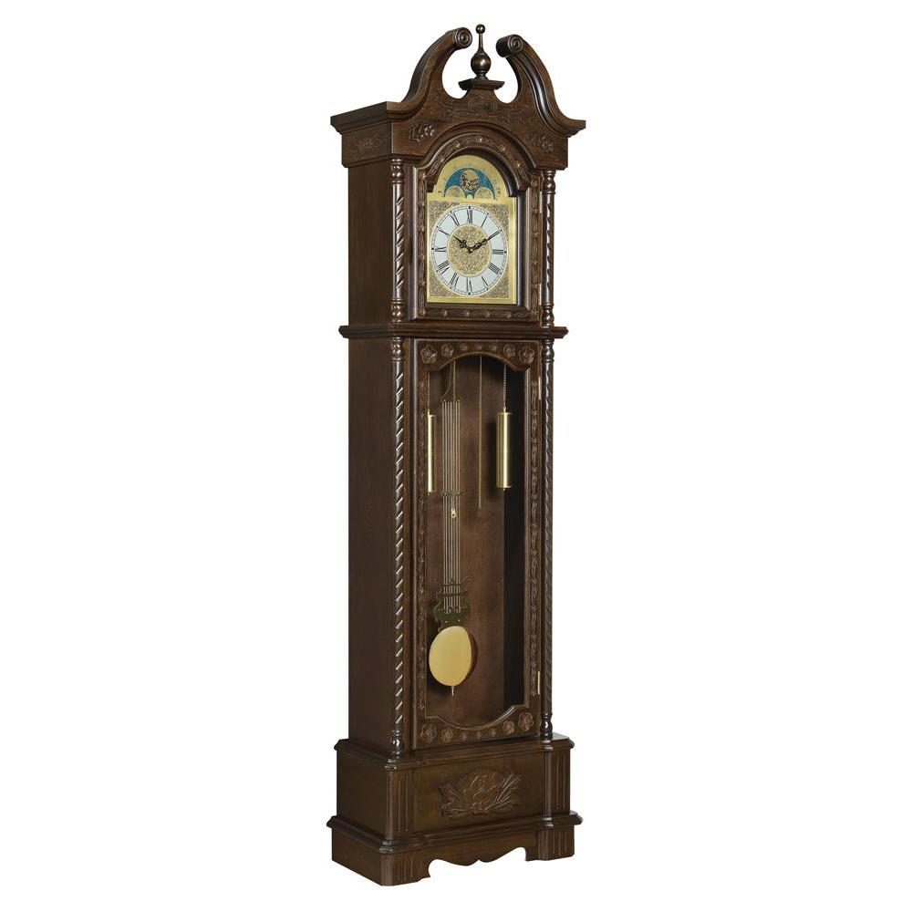 Cedric Grandfather Clock With Chime Golden Brown