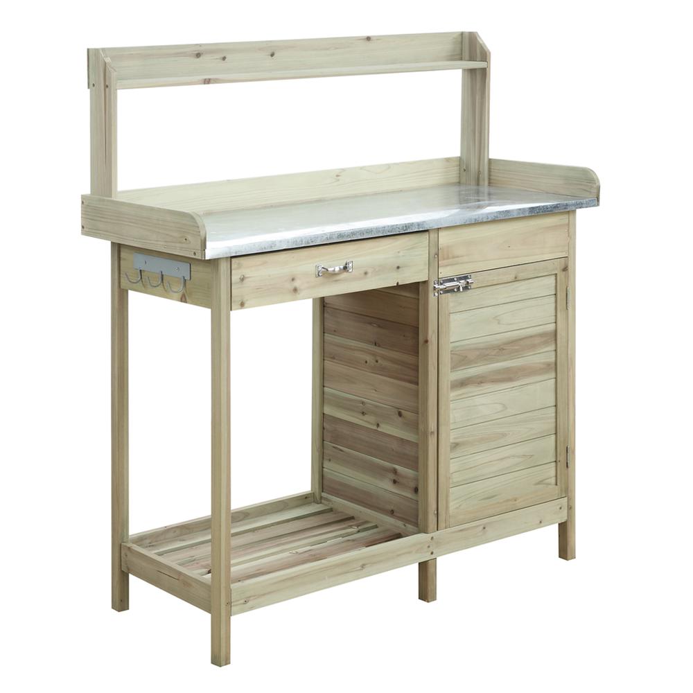 Deluxe Potting Bench with Cabinet