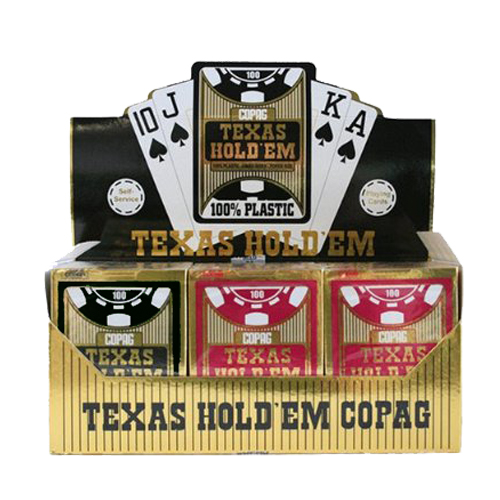 12 Deck Hold Em Series Burgundy/Black Jumbo Index Retail Box