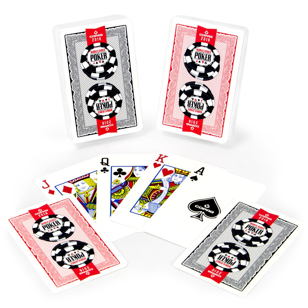 Copag Lace 2016 WSOP Plastic Cards - Red/Black - Bridge