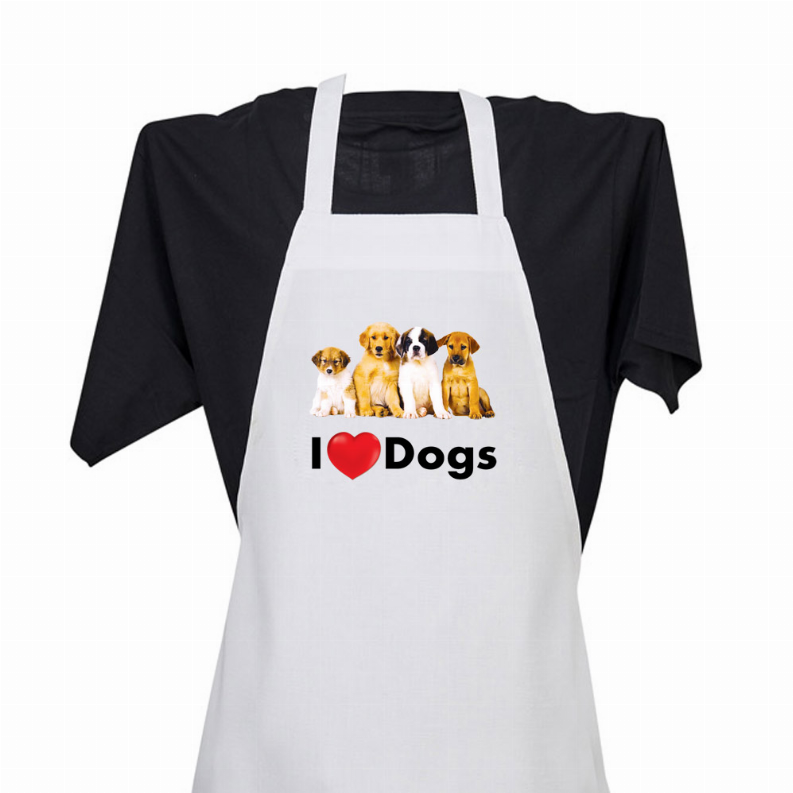 Apron I Love (Heart) Dogs