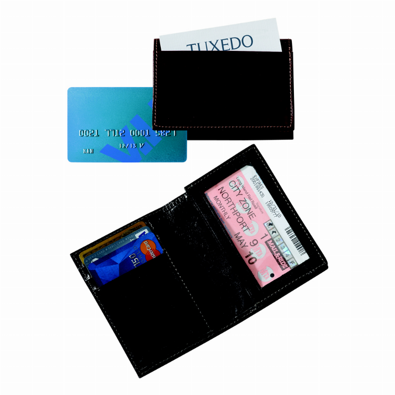 Black Expanding Card Case, 4"