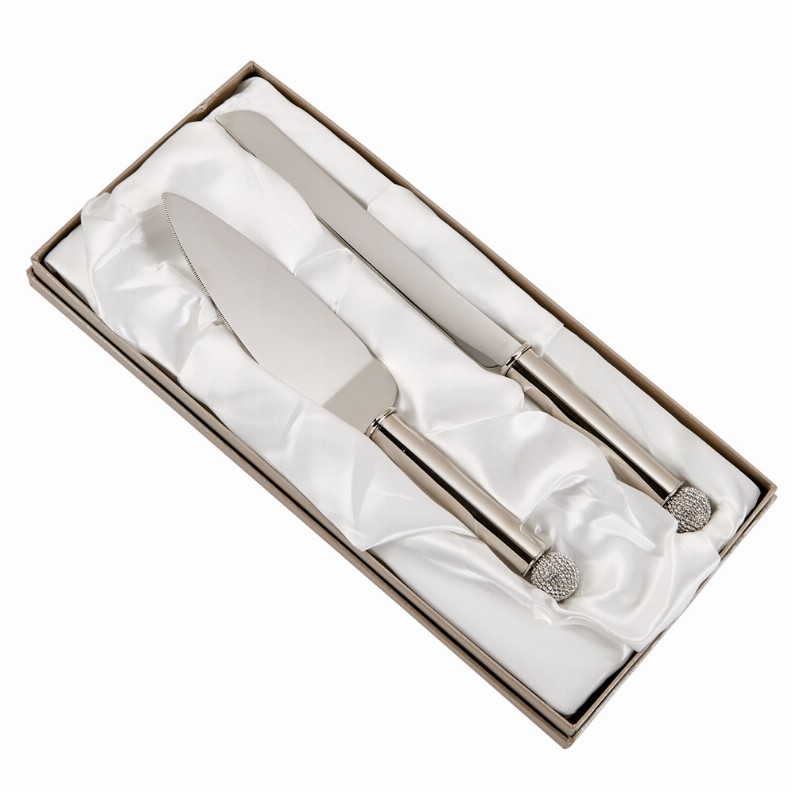 Crystal Ball Knife & Server Set