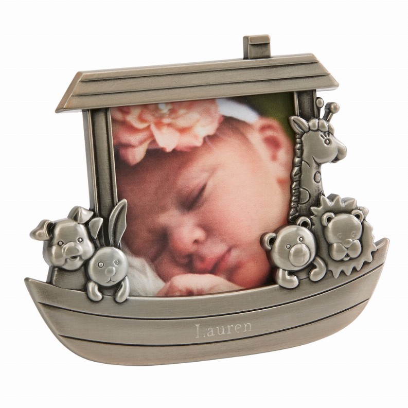 Noah'S Ark 3X3 Photo Frame, Pewter Finish