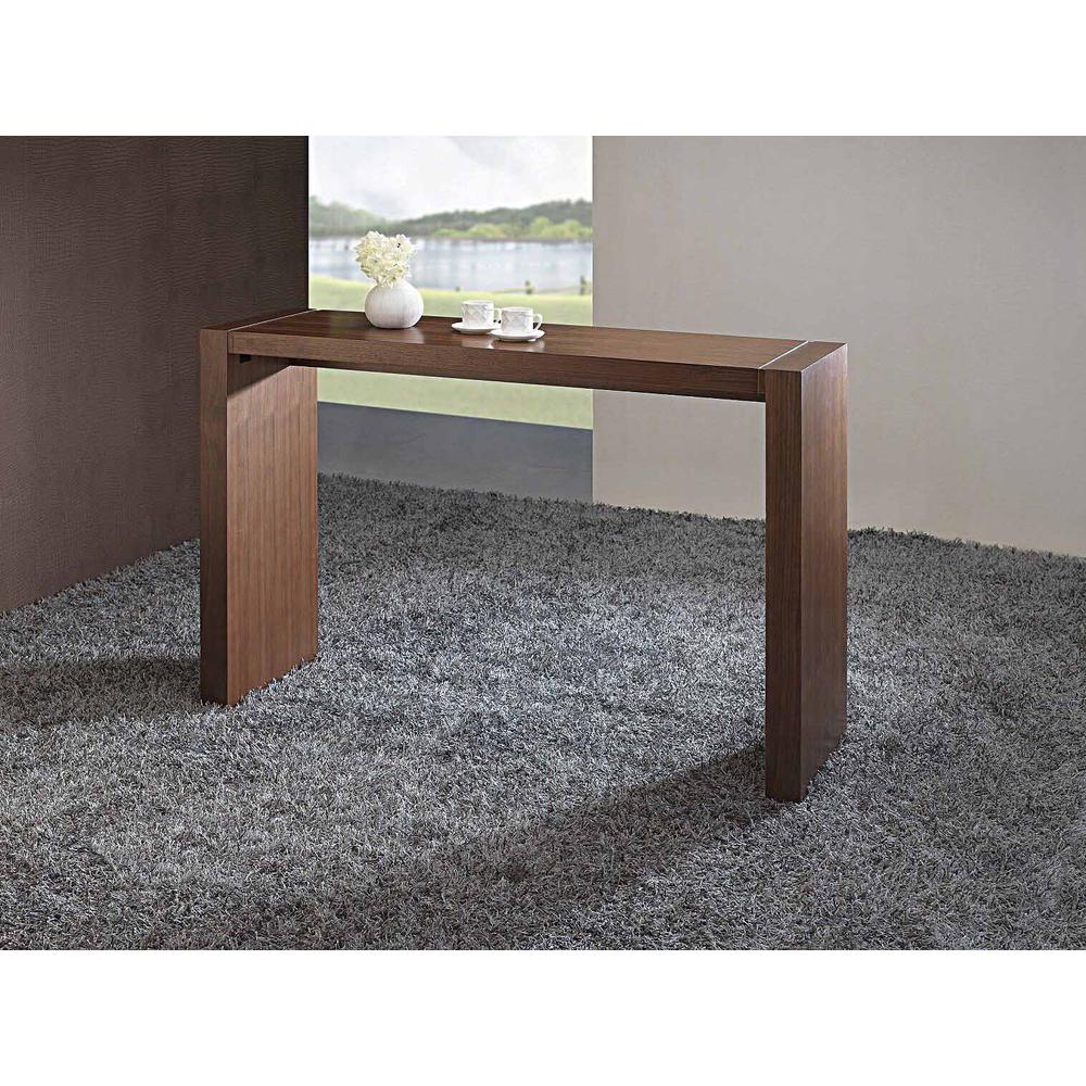 Mdf Lacquered Bar Table, 60"X18"X40", Walnut