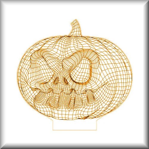 Halloween Designs - Pumpkin 3 1/2" Round Base