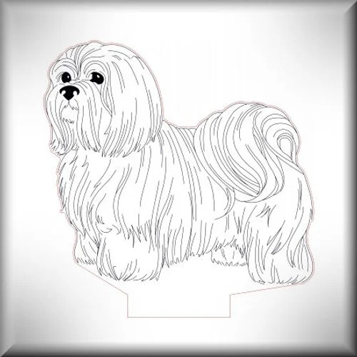 Shih Tzu - 3 1/2" Round Base