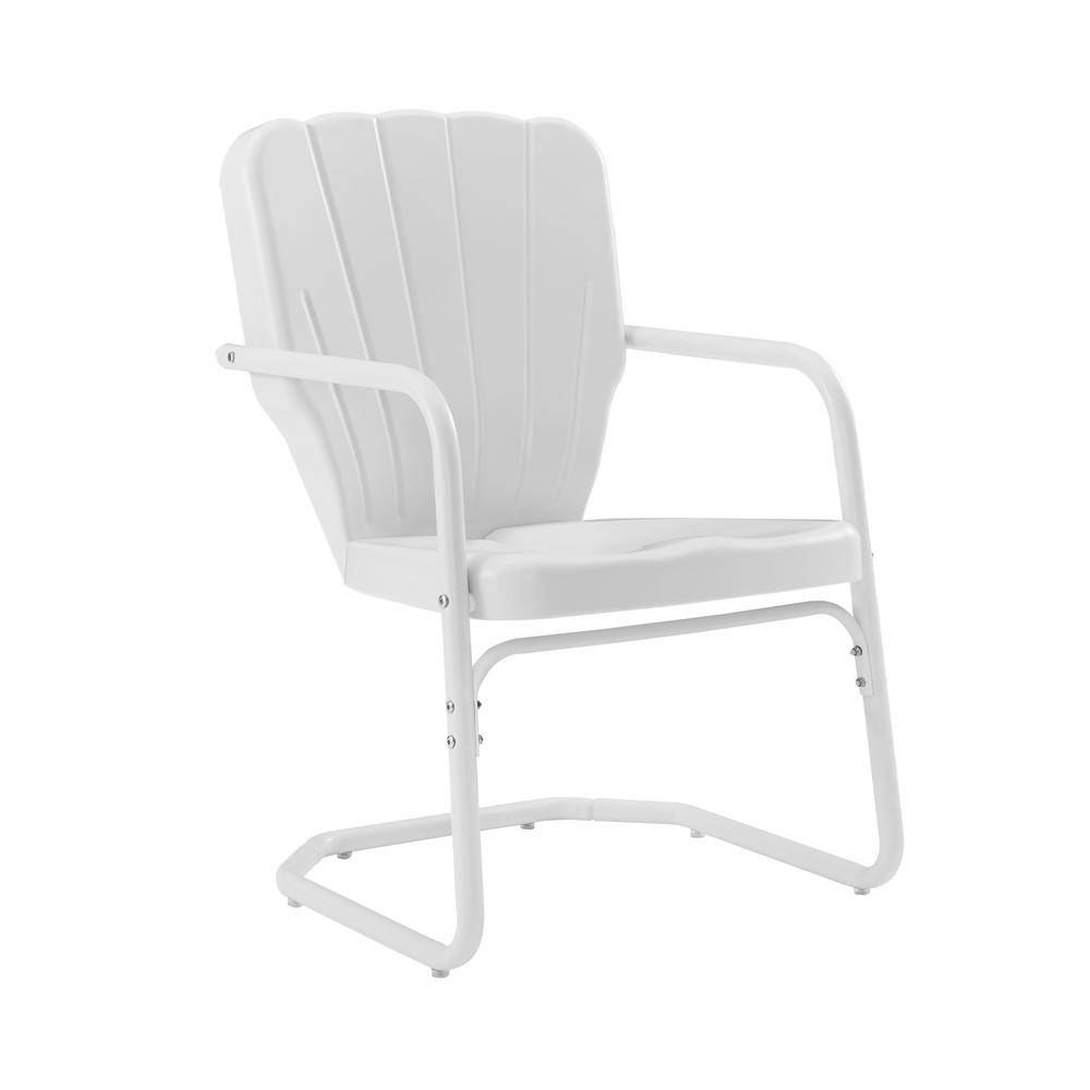 Ridgeland 2Pc Outdoor Metal Armchair Set White - 2 Chairs