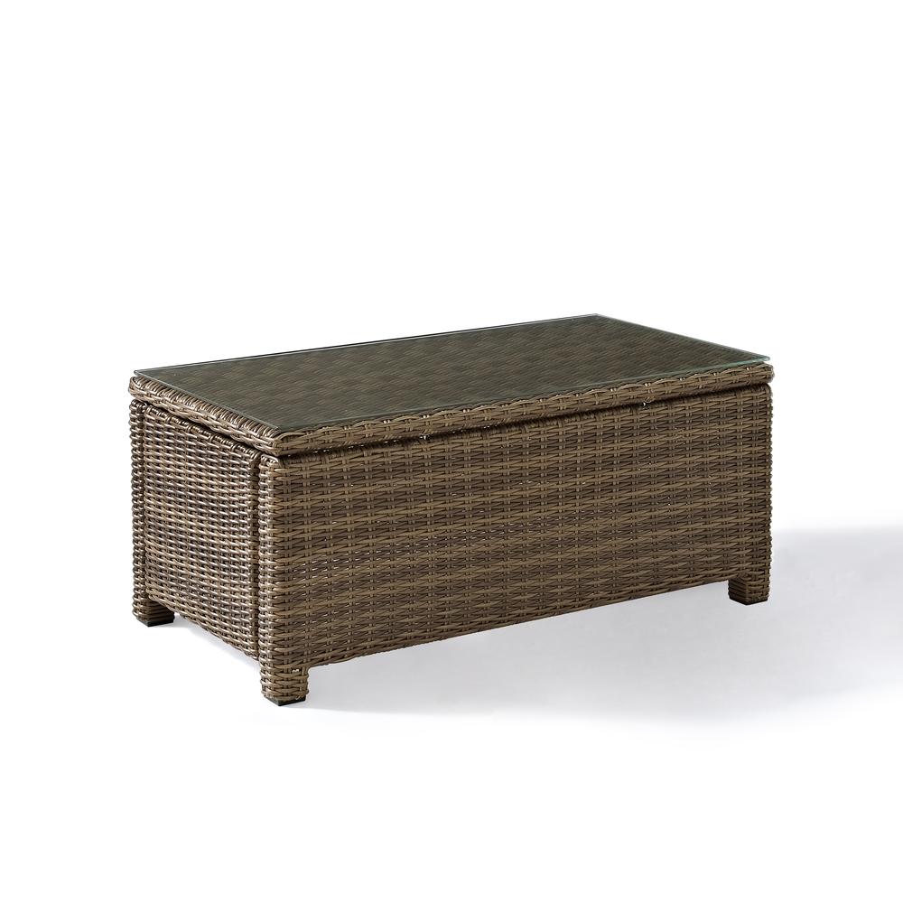 Bradenton Outdoor Wicker Coffee Table Weathered Brown