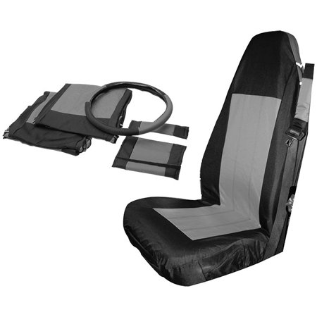 FRONT SEAT COVER SET (BLACK/GRAY)