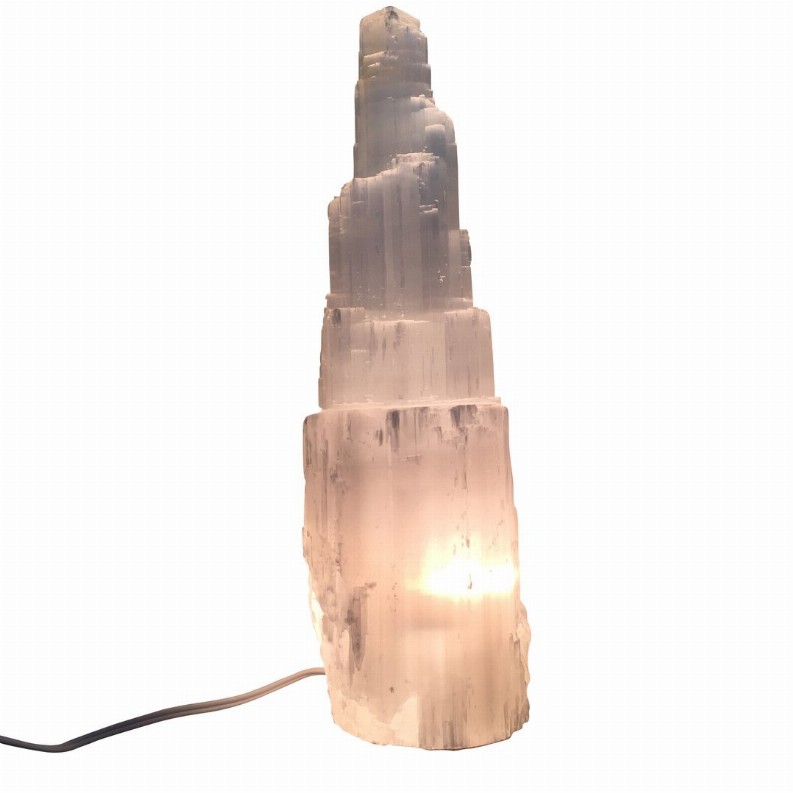 Selenite Skyscraper Lamp