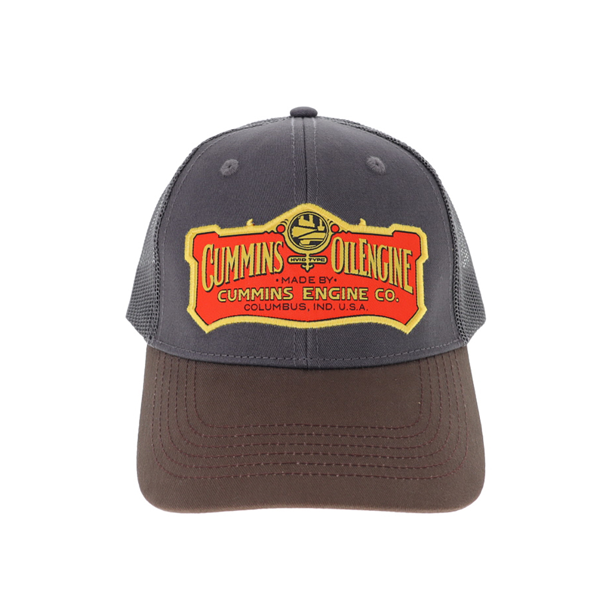 Cummins Hat CMN35187 Vintage Baseball Cap 1919 Cummins logo Dodge Engine Fan Retro Style Trucker Hat for Men Women - Mesh Snapba