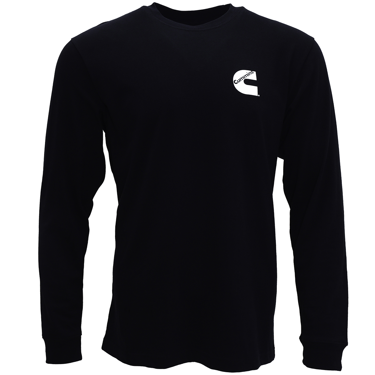 Cummins Unisex Long Sleeve T-shirt Black All Cotton Tee CMN4776 - Large
