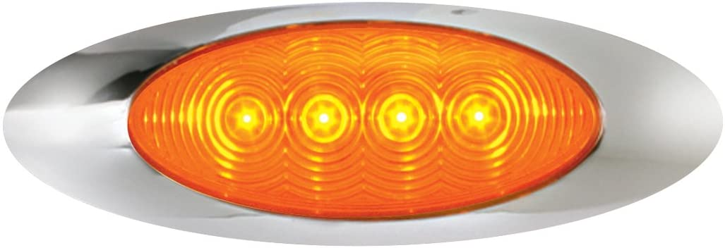 6IN OVAL RED LED LIGHT, 4 LEDS