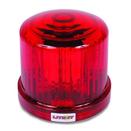 Red Magnetic LED Beacon, Battery Operated