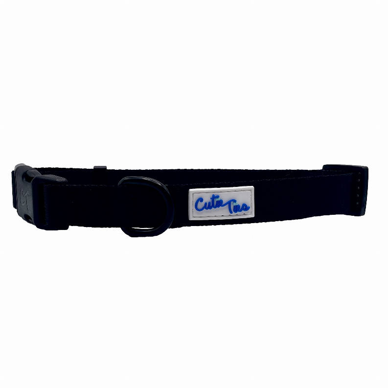 Cutie Ties Fun Design Dog Collar - Small Black