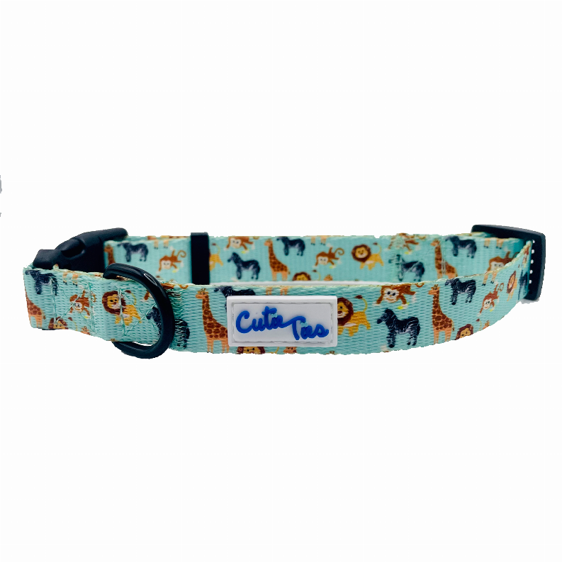 Cutie Ties Fun Design Dog Collar - Small Zoo Furiends