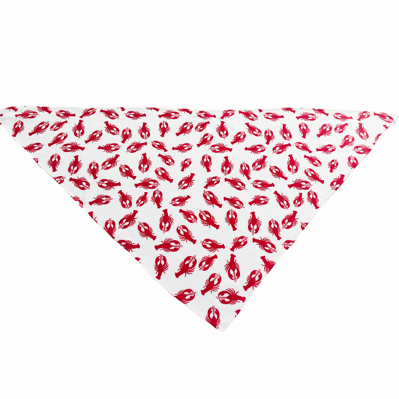 Cutie Ties Tie On Dog Bandana - Large Lobster White