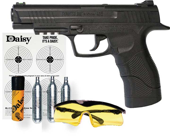 Daisy 415 Repeater Pistol Shooting Kit - CO2 Powered