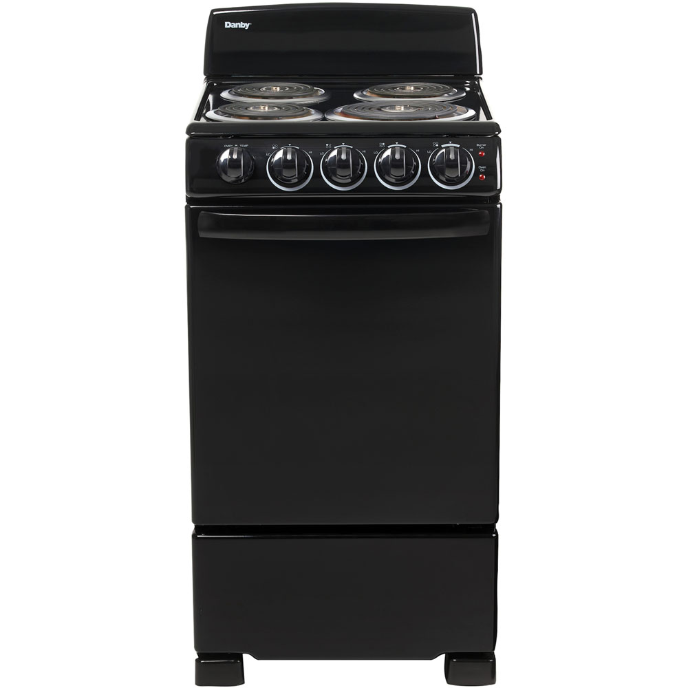 20" Electric Range, Coil Elements,Push & Turn Safety Knobs,Manual Clean