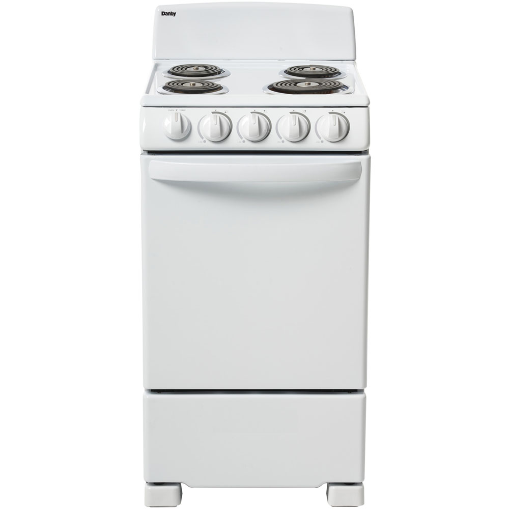 20" Electric Range, Coil Elements,Push & Turn Safety Knobs,Manual Clean