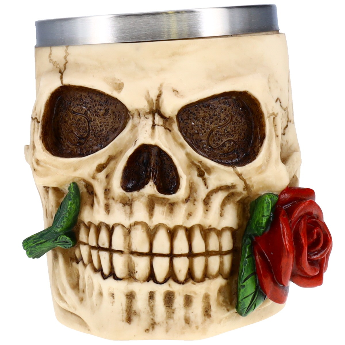 Skull Mug with Flower