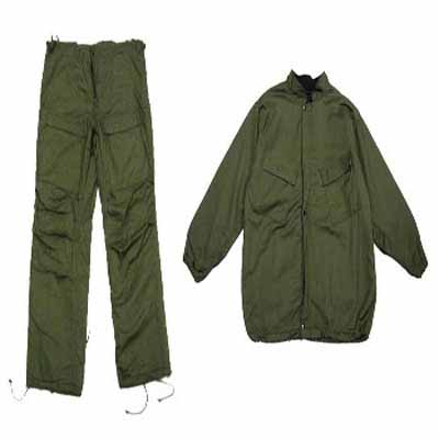 GREEN MILITARY "CHEMICAL SUIT" LARGE (1062)
