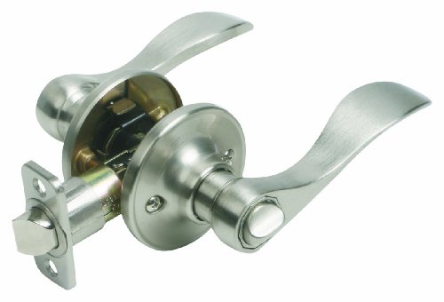 Springdale 2-Way Latch Privacy Door Handle, Adjustable Backset, Satin Nickel