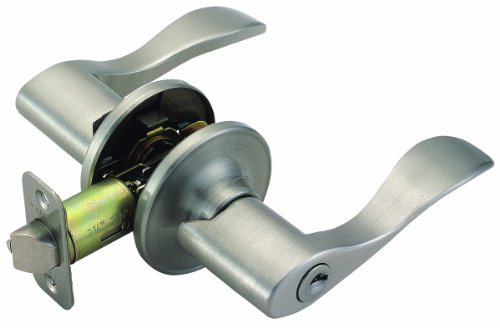 Springdale 2-Way Latch Entry Door Handle, Adjustable Backset, Satin Nickel