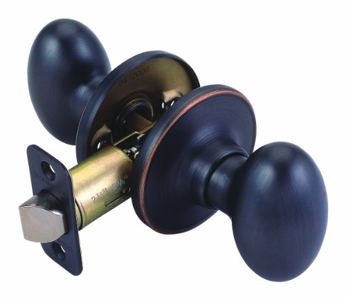 Egg 2-Way Latch Passage Door Knob, Adjustable Backset, Oil Rubbed Bronze