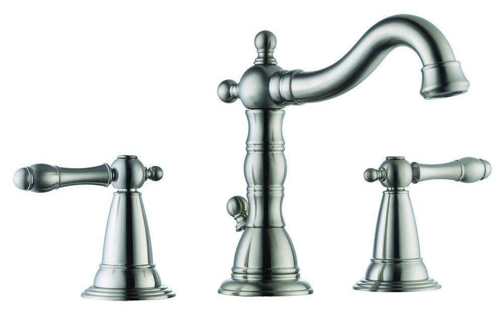 Oakmont Wide Lavatory Faucet, Satin Nickel