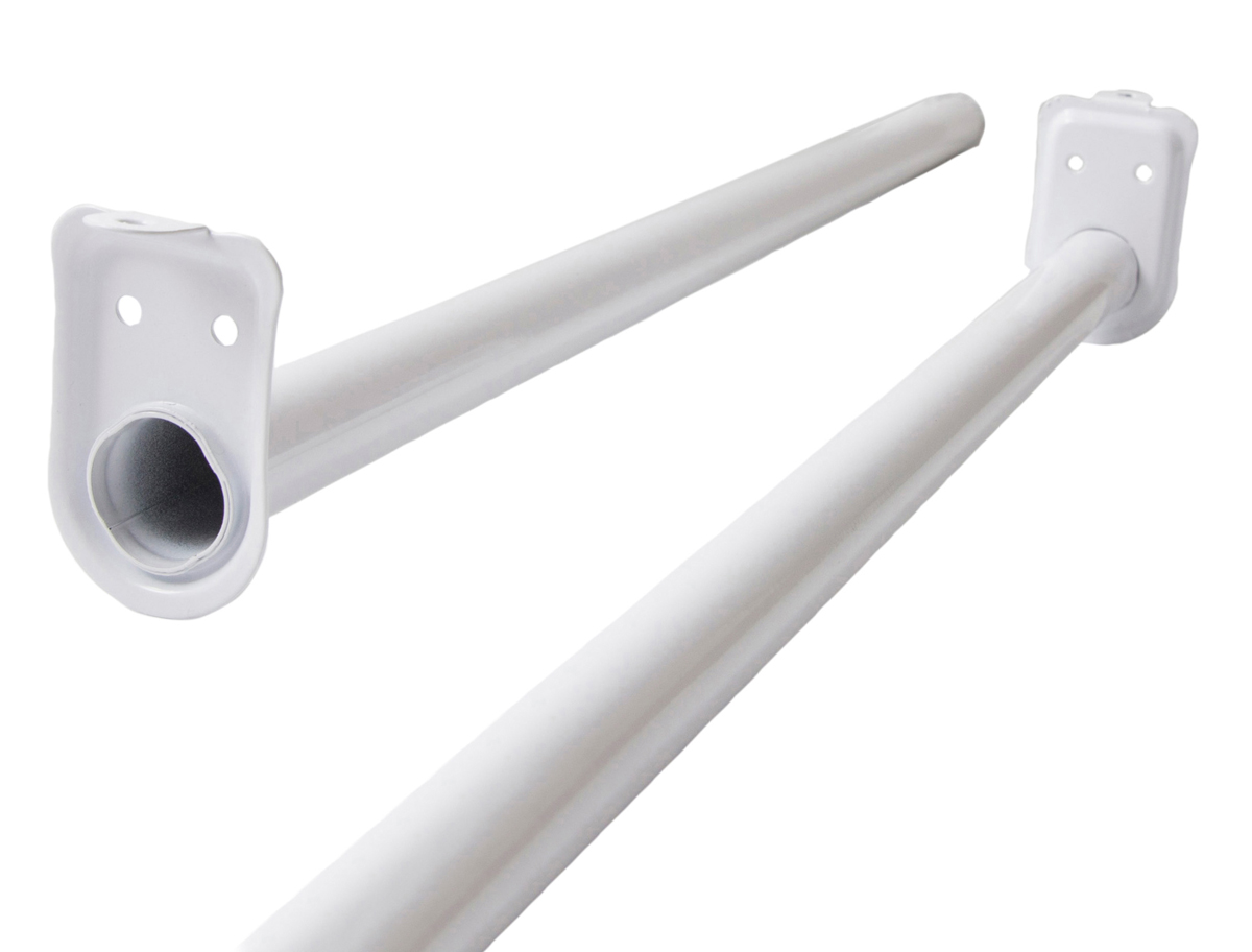 Design House 205849 72"-120" Adjustable Closet Rod, White