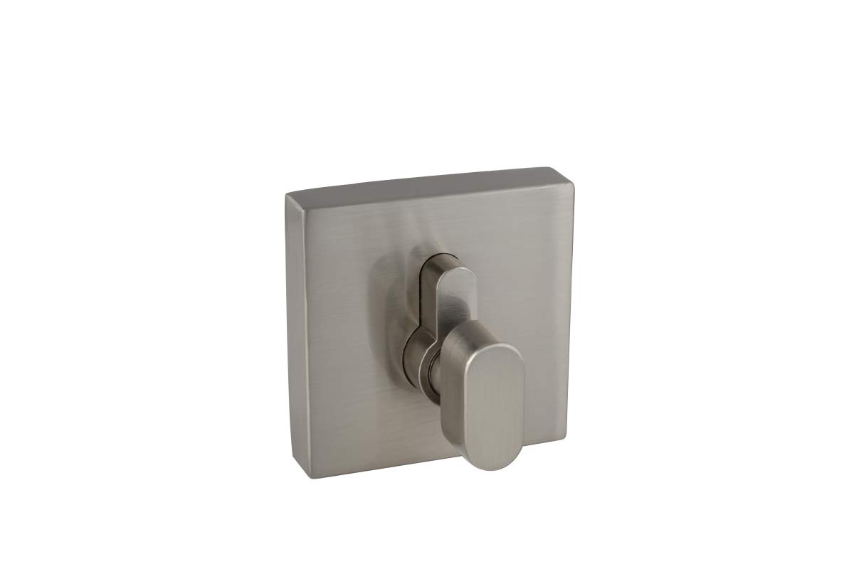 Design House 581835 Emblem Square Single Cylinder Deadbolt, Satin Nickel