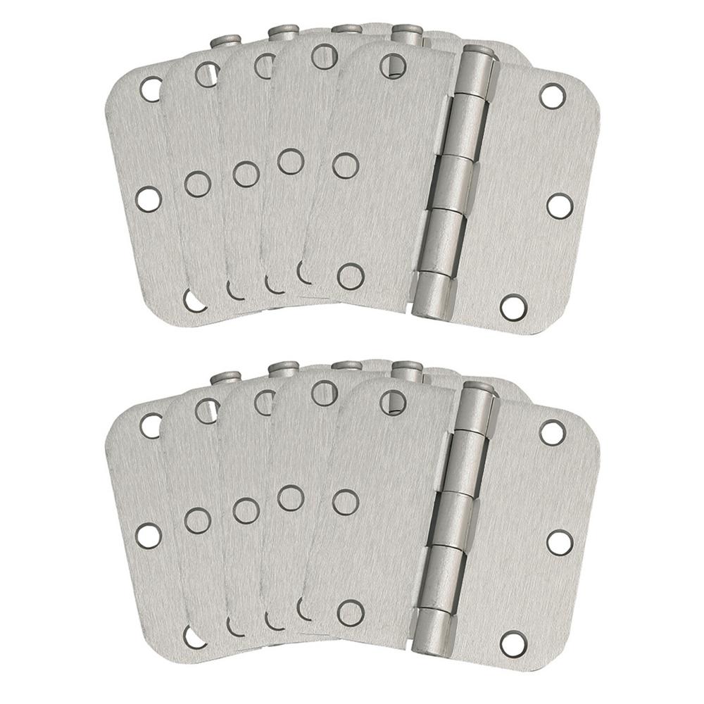 10-Pack Hinge 3.5", Satin Nickel