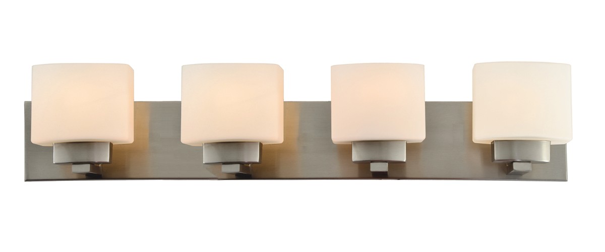 Dove Creek Four Light Vanity Light, Satin Nickel