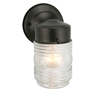 Jelly Jar Outdoor Downlight, 4.5-Inch by 7.5-Inch, Black