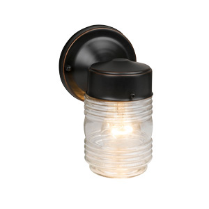 Jelly Jar Outdoor Downlight, 4.5-Inch by 7.5-Inch, Oil Rubbed Bronze