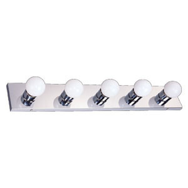 The Village 5-Light Vanity, Polished Chrome