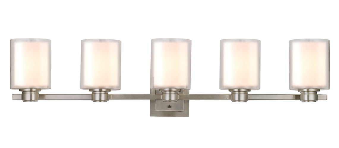 Design House 556175 Oslo 5-Light Wall Mount, Satin Nickel